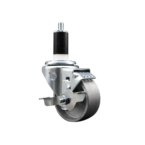3'' Semi Steel Swivel 1-3/8'' Expanding Stem Caster with Brake